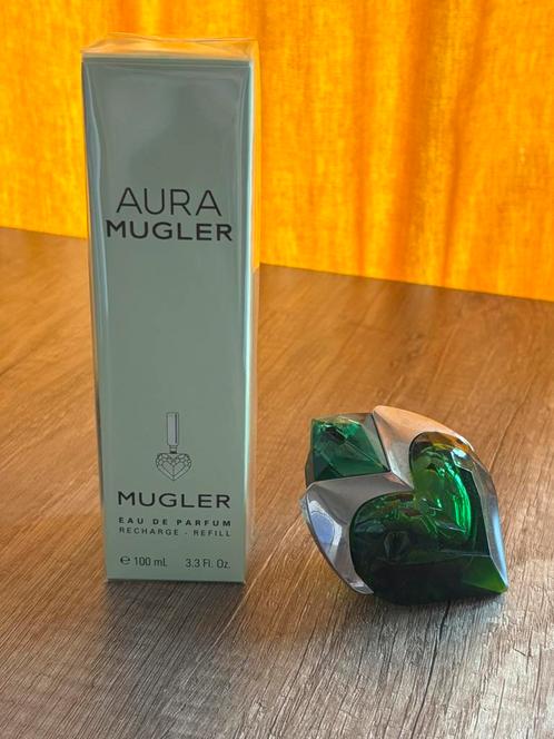 Aura - Mugler fles + refill!, Sieraden, Tassen en Uiterlijk, Uiterlijk | Parfum, Nieuw, Ophalen of Verzenden