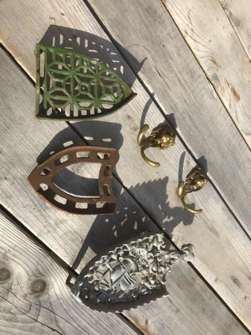 gietijzeren en gegoten strijkijzer onderzetters treef, Huis en Inrichting, Woonaccessoires | Onderzetters, Gebruikt, Glas of Kopje