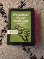 Wetteksten Hoger Onderwijs 2022-2023, Boeken, Studieboeken en Cursussen, Ophalen of Verzenden, Gamma, Zo goed als nieuw, HBO