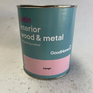 GoodHome Binnenlak Verf Hyogo Roze Zijdeglans 750ml beschikbaar voor biedingen