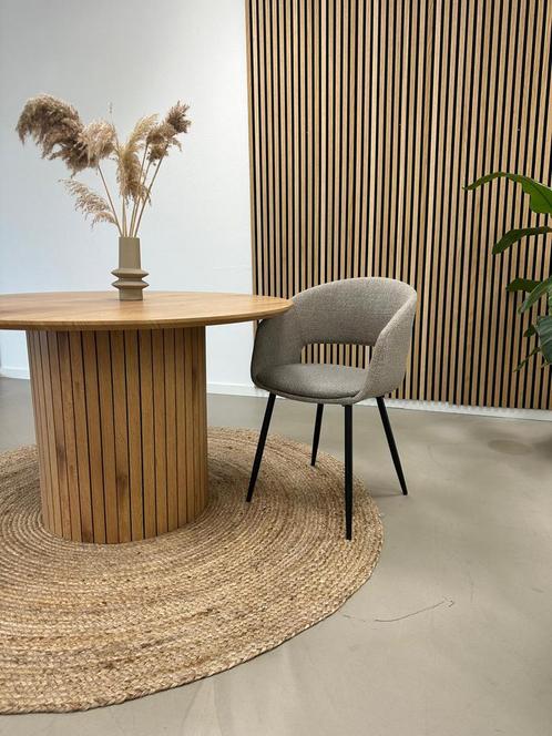 6x Kick eetkamerstoel Dean grijs, Huis en Inrichting, Stoelen, Nieuw, Vijf, Zes of meer stoelen, Stof, Grijs, Ophalen of Verzenden