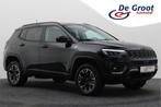 Jeep Compass 4xe 240 Plug-in Hybrid Electric Trailhawk Panor, Auto's, Jeep, Automaat, Gebruikt, Zwart, Leder en Stof