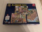 Jan van Haasteren 3x1000 Puzzel - Compleet 81200 set, Ophalen of Verzenden, 500 t/m 1500 stukjes, Gebruikt, Legpuzzel