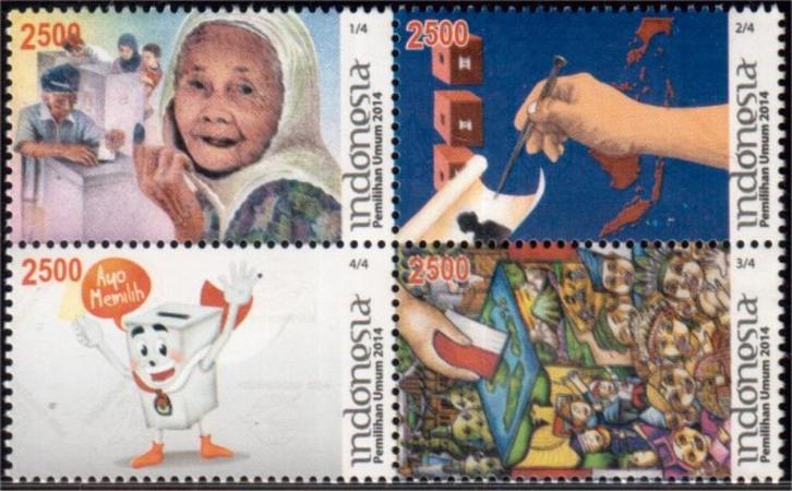 Indonesie Zonnebloem nr 3179/82 postfris 2014, Postzegels en Munten, Postzegels | Azië, Postfris, Zuidoost-Azië, Ophalen of Verzenden