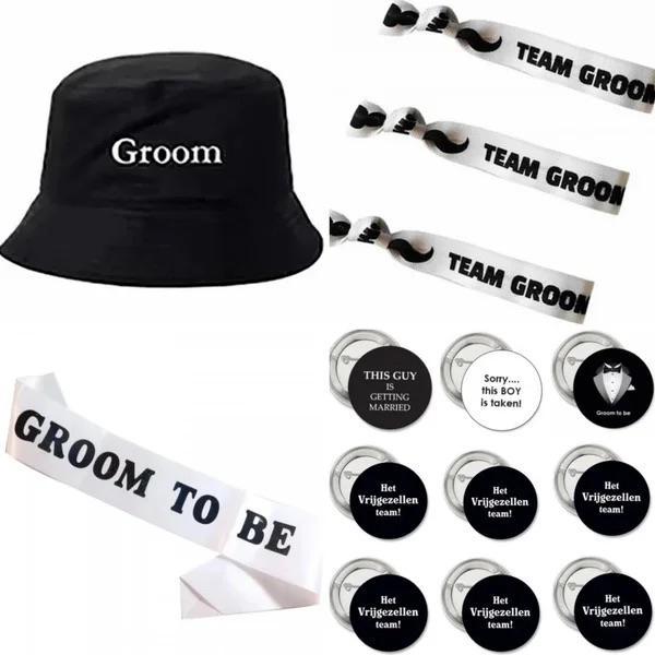 Vrijgezellenfeest set 17-delig, Kleding | Heren, Trouwkleding en Trouwaccessoires, Nieuw, Accessoires, Zwart, Ophalen of Verzenden