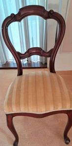 Drie Vintage Stoelen met Houten Frame, Hout, Gebruikt, Vintage, Ophalen of Verzenden