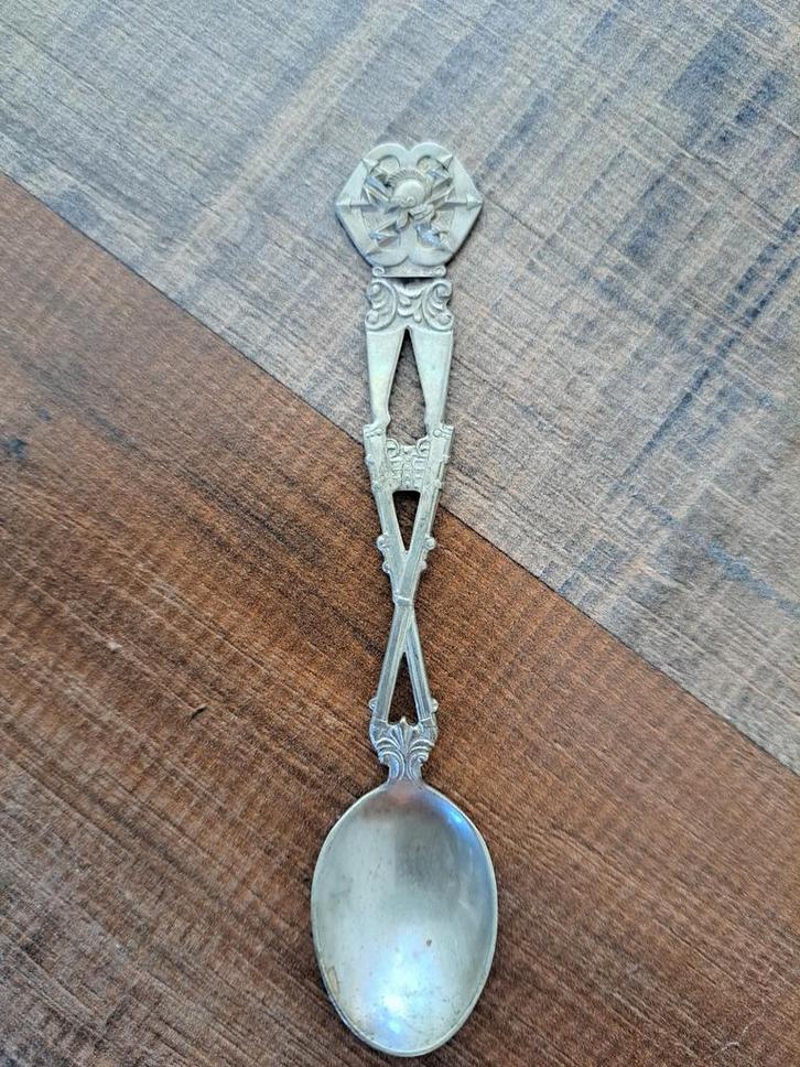 Militair Lepeltje Verbindingsdienst - Vintage, Antiek en Kunst, Antiek | Bestek, Ophalen of Verzenden