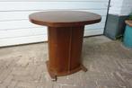 Ovale tafel met zuil kolom Retro Vintage., Ophalen, Gebruikt, 50 tot 100 cm, 50 tot 75 cm
