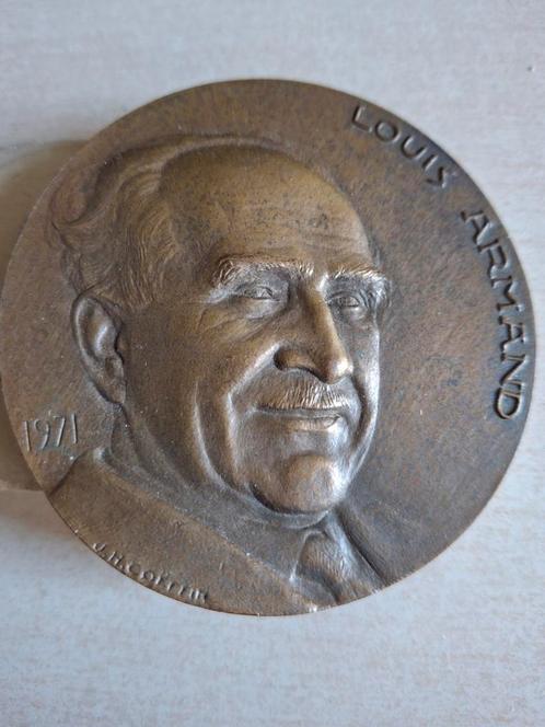 Louis Armand Penning - Tout Est Carrefour, Postzegels en Munten, Penningen en Medailles, Brons, Buitenland, Ophalen of Verzenden