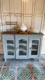 Brocante vitrine kast., Ophalen, Zo goed als nieuw, 25 tot 50 cm, 50 tot 100 cm