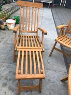 Deckchair. Ligstoel hout houtenstoel, Ophalen of Verzenden, Zo goed als nieuw, Teakhout