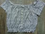 topje wit / zwart cropped shirt maat S H&M, Kleding | Dames, T-shirts, H&M, Wit, Ophalen of Verzenden, Zo goed als nieuw