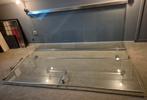 Glazen douchewand met deur (hoek), Ophalen, Gebruikt, 75 cm of meer, Overige typen