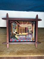 Geborduurd schilderij met 17e eeuw interieur, Ophalen, Gebruikt