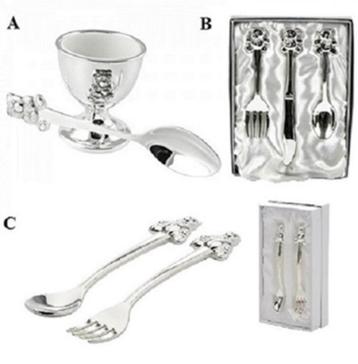 Kinderset beer en kinderbestek beer 2-dlg beschikbaar voor biedingen