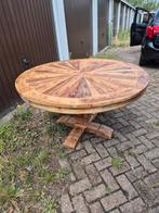 Mooie ronde eettafel essenhout /iepenhout, Ophalen of Verzenden, Zo goed als nieuw