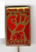Speldje UNOR EER 48 78 RODE STER VUIST TEXTIL OSTRAVA (A2), Verzamelen, Speldjes, Pins en Buttons, Verzenden, Gebruikt, Overige onderwerpen