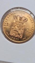 Gouden tientje 1877, Postzegels en Munten, Munten | Nederland, Ophalen of Verzenden, Koning Willem III, 10 gulden, Goud