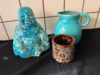 Turquoise Boeddha set, Ophalen of Verzenden, Zo goed als nieuw