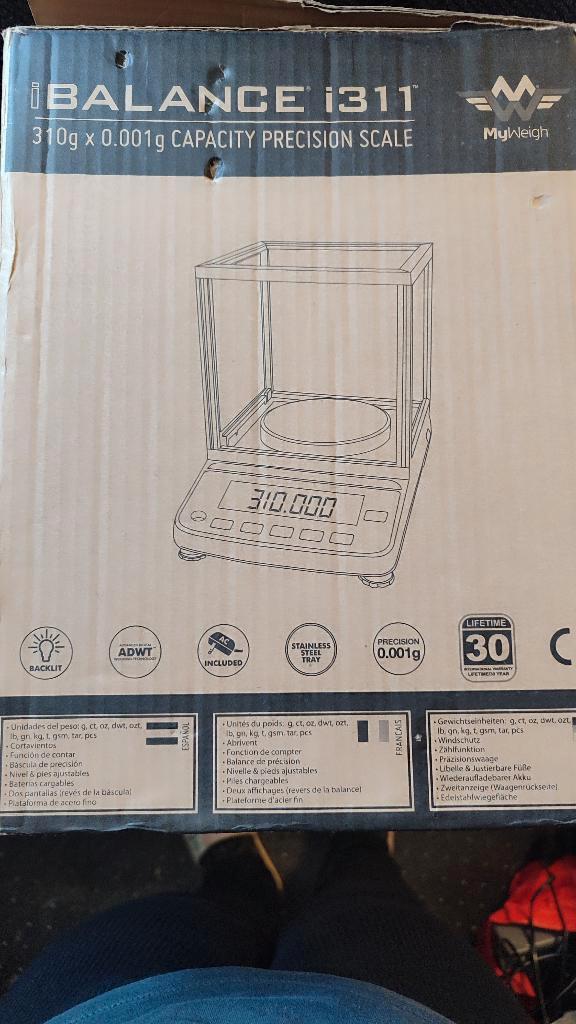 Professionele weegschaal BALANCE i311 0.001g, Witgoed en Apparatuur, Weegschalen, Gebruikt, Digitaal, Personenweegschaal, Fijner dan 1 gram