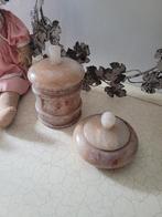 2 marmeren potjes met deksel sierraden potjes set 14.95, Ophalen of Verzenden