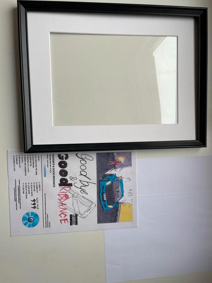 Juice WRLD - Goodbye & Good Riddance Poster, Verzamelen, Posters, Zo goed als nieuw, Muziek, A1 t/m A3, Vierkant, Met lijst, Ophalen of Verzenden