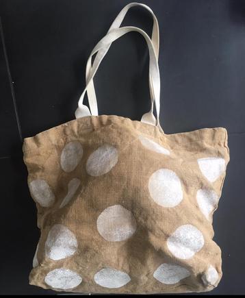 Shopper tas voor boodschappen linnen dubbelzijdig 52x43cm beschikbaar voor biedingen