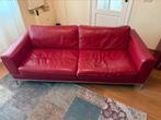 Rode retro vintage bank, Huis en Inrichting, Banken | Bankstellen, Ophalen, Gebruikt, 150 tot 200 cm, Driepersoons