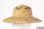 Vintage Safari hoed natuurlijk geel stro 53/54 = XS, Kleding | Heren, Hoeden en Petten, Gedragen, Ophalen of Verzenden, Hoed, 57 cm (M, 7⅛ inch) of minder