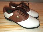 Golfschoenen mt.37 Sekiueo wit+bruin leer met 7 spikes, Sport en Fitness, Golf, Ophalen of Verzenden, Zo goed als nieuw, Schoenen