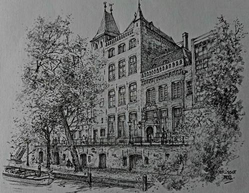 Utrecht .. Huis Oudaen ..., Antiek en Kunst, Kunst | Tekeningen en Foto's, Ophalen of Verzenden