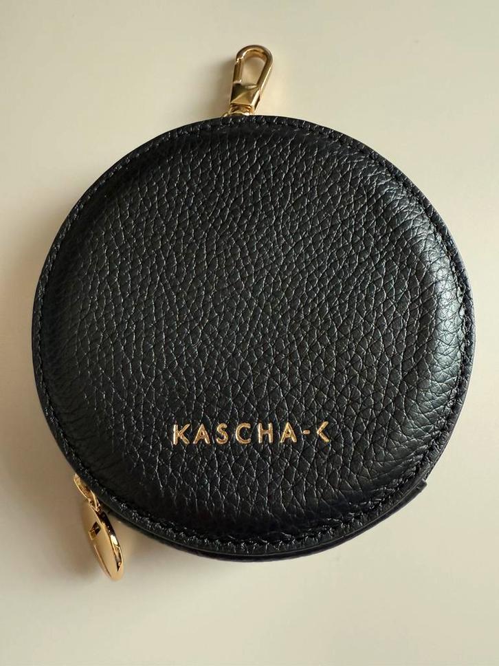Kascha-C Wallet de Rond portemonnee, Sieraden, Tassen en Uiterlijk, Portemonnees, Zo goed als nieuw, Overige merken, Zwart, Leer