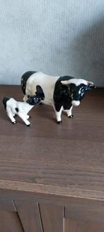 Grote stier  met Kalfje - Dierenbeeld, Tuin en Terras, Tuinbeelden, Ophalen of Verzenden, Gebruikt, Overige materialen, Dierenbeeld