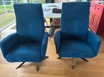 Twee blauwe fauteuils - nauwelijks gebruikt, Huis en Inrichting, Ophalen, Twee, Blauw, Zo goed als nieuw