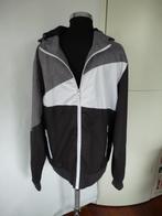 Grijs zwarte jas zomer- regenjas met capuchon, FSBN L, Kleding | Heren, Jassen | Winter, Maat 52/54 (L), Zwart, Ophalen of Verzenden
