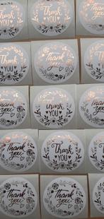 Nr  12 :  30 stuks thank you stickers 3,8 cm., Ophalen of Verzenden, Nieuw, Meerdere stickers
