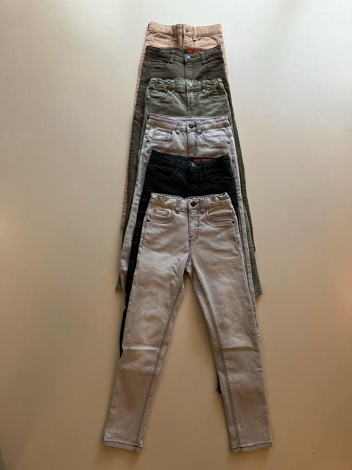 6 Broeken HEMA skinny Fit (Maat 128), Kinderen en Baby's, Kinderkleding | Kinder-kledingpakketten, Gebruikt, Maat 128, Ophalen of Verzenden
