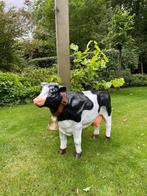 (Tuin)Beeld Koe, bel, boerderij, tuin, vijver, 100cm, Ophalen, Nieuw, Kunststof, Dierenbeeld