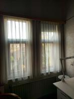 Vitrages met dubbele plooi en haken. Diverse maten, Ophalen, Gebruikt