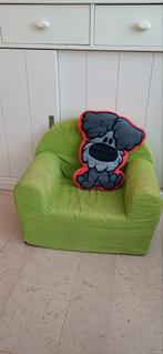 Groene kinder fauteuil, Huis en Inrichting, Zitzakken, Ophalen, Gebruikt, Groen