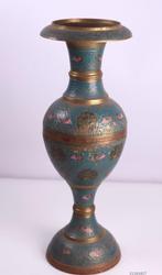 Grote vaas  brons polychroom beschilderd  Azië, Ophalen