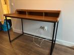 Bureau walnoot/zwart 60x120, Huis en Inrichting, Bureaus, Ophalen, Zo goed als nieuw