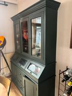 Groene Brocante Servieskast - Makkelijk te Vervoeren, Ophalen, Gebruikt, 100 tot 150 cm, 200 cm of meer