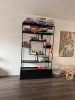 WOOOD Fons Vakkenkast - Mat Zwart, Ophalen, 100 tot 150 cm, 200 cm of meer, Zo goed als nieuw