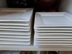 Veel wit Xenos vierkant servies., Huis en Inrichting, Keuken | Servies, Ophalen, Gebruikt, Bord(en), Overige stijlen