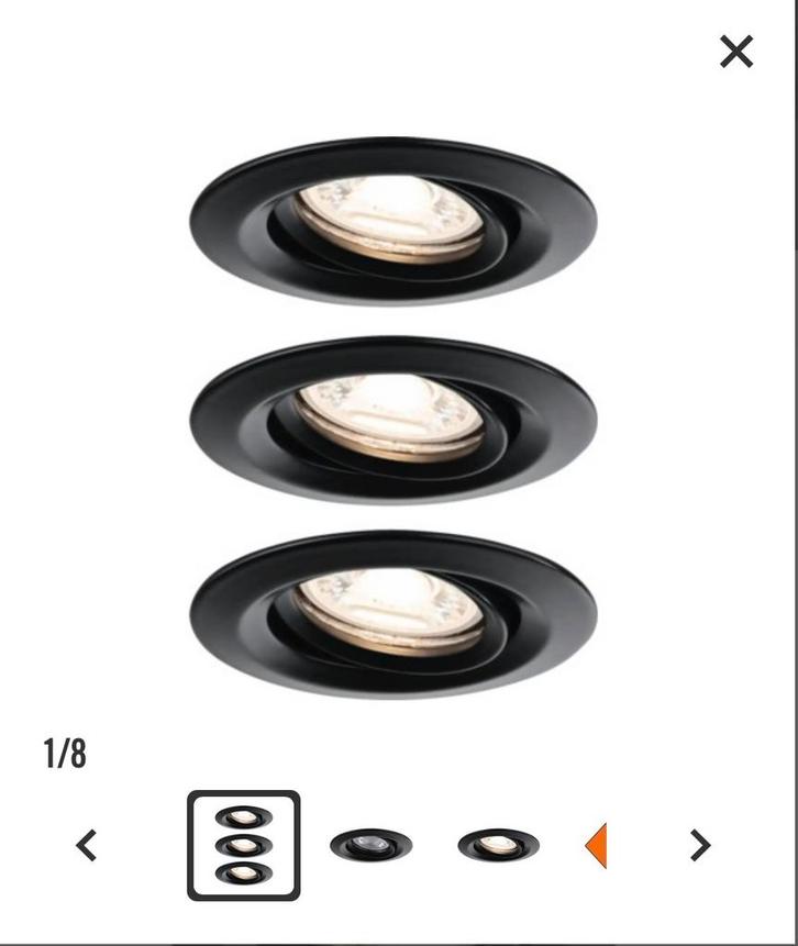 Paulmann Nova Mini Plus Coin LED Inbouwspots - 3 stuks, Huis en Inrichting, Lampen | Spots, Nieuw, Plafondspot of Wandspot, Kunststof