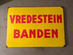 Vredestein banden emaille bord, Ophalen of Verzenden, Gebruikt, Reclamebord