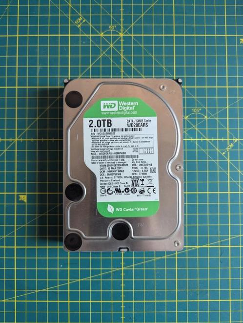 Western Digital Caviar Green 2TB (WD20EARS), Computers en Software, Harde schijven, Zo goed als nieuw, Desktop, Intern, HDD, SATA