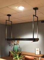 Zwarte hanglamp met 3 kantelbare spots (Goossens), Huis en Inrichting, Lampen | Hanglampen, Ophalen, Zo goed als nieuw, Metaal