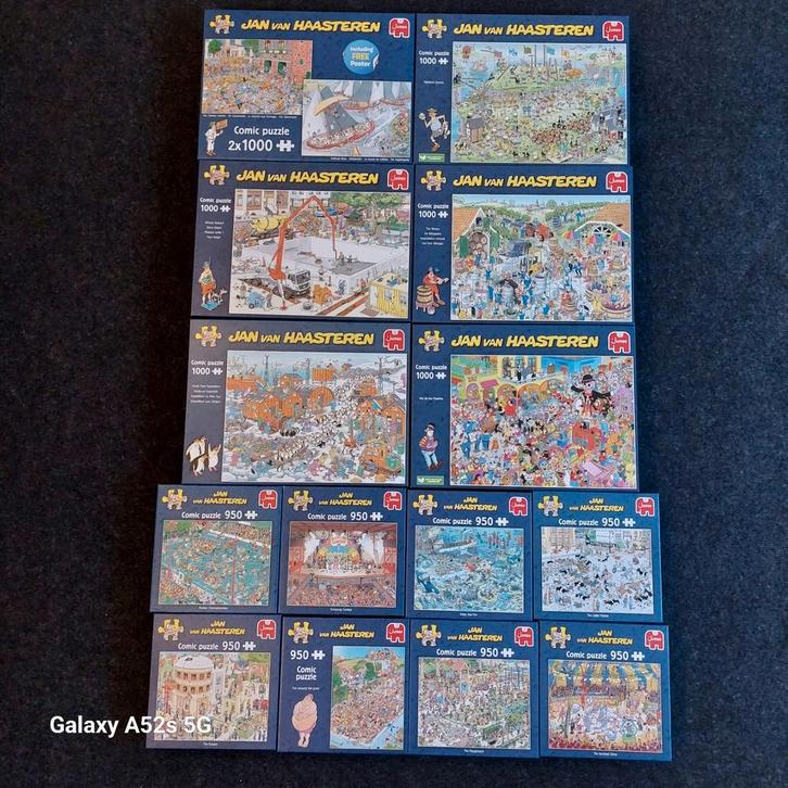 9x Jan van Haasteren en andere puzzels, Hobby en Vrije tijd, Denksport en Puzzels, Zo goed als nieuw, Legpuzzel, 500 t/m 1500 stukjes